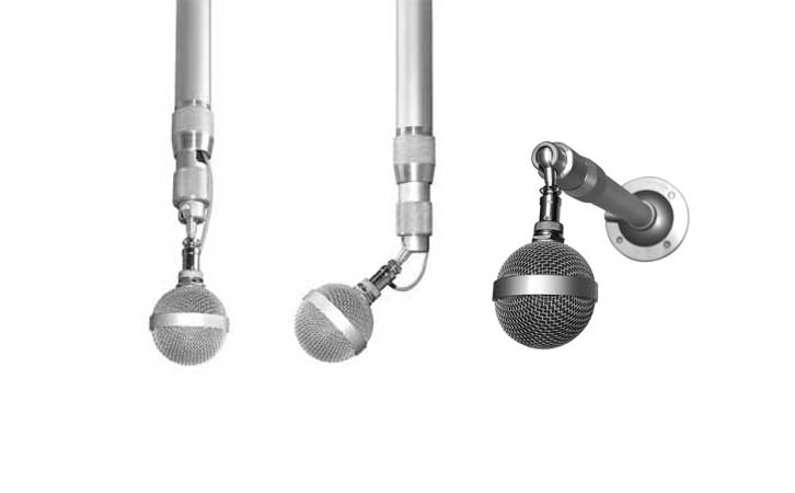 业昇48V球形吊麦吊杆安装效果图